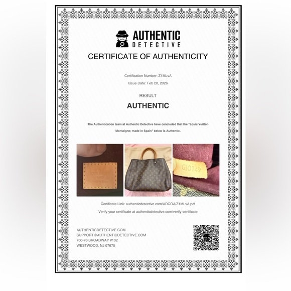 Louis Vuitton Montaigne GM Brown and Tan Monogram Tote with COA. - Picture 4 of 12